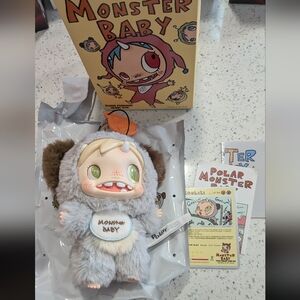 POP MART Polar Monster Baby Goolili Grey Koala Plush Pendant